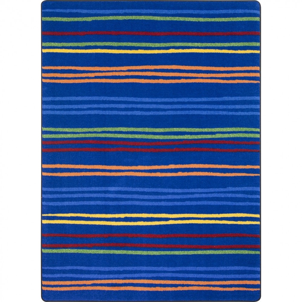 All Lined Up 10'9" x 13'2" area rug in color Rainbow