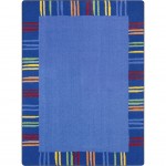 Seeing Stripes 5'4" x 7'8" area rug in color Rainbow