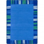 Seeing Stripes 5'4" x 7'8" area rug in color Seaglass