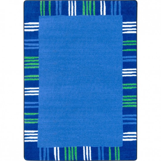 Seeing Stripes 10'9" x 13'2" area rug in color Seaglass