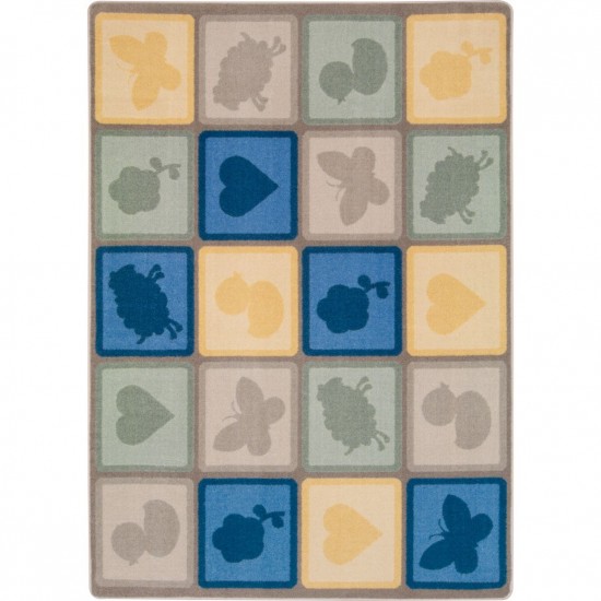 Cuddly Creatures 5'4" x 7'8" area rug in color Multi