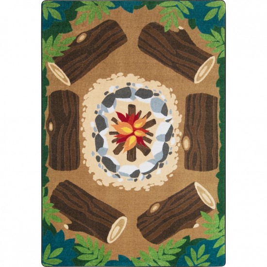 Campfire Fun 7'8" x 10'9" area rug in color Multi