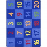 Time to Count 5'4" x 7'8" area rug in color Multi