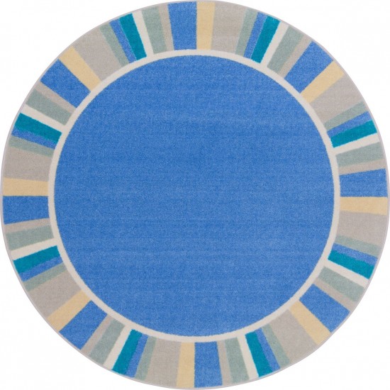 Off the Cuff 7'7" Round area rug in color Light Blue