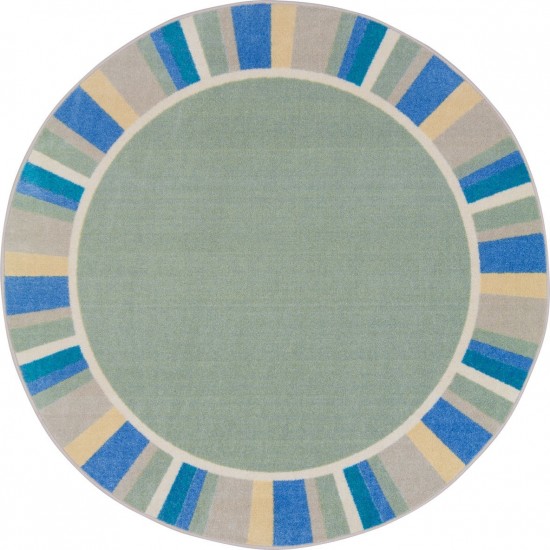 Off the Cuff 7'7" Round area rug in color Sage