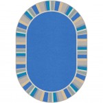 Off the Cuff 10'9" x 13'2" Oval area rug in color Light Blue