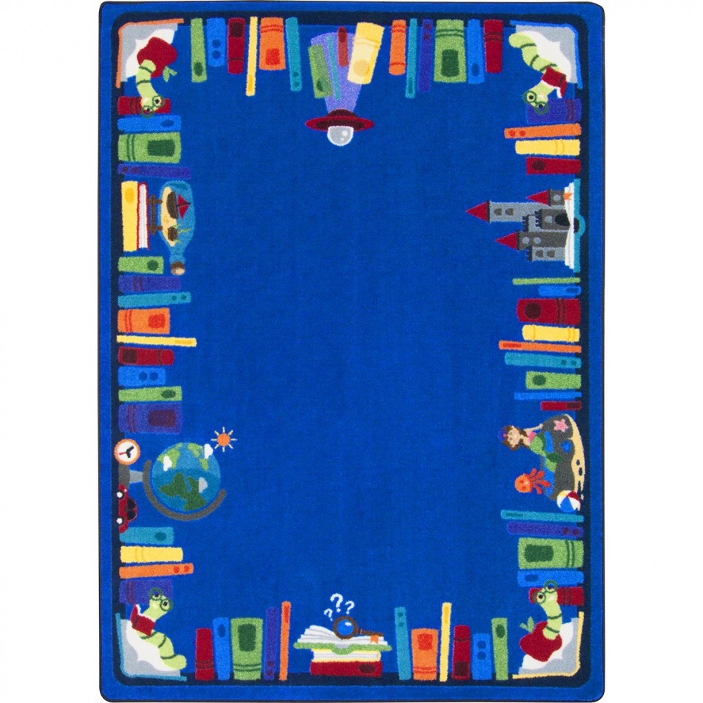 Discovery Books 5'4" x 7'8" area rug in color Multi