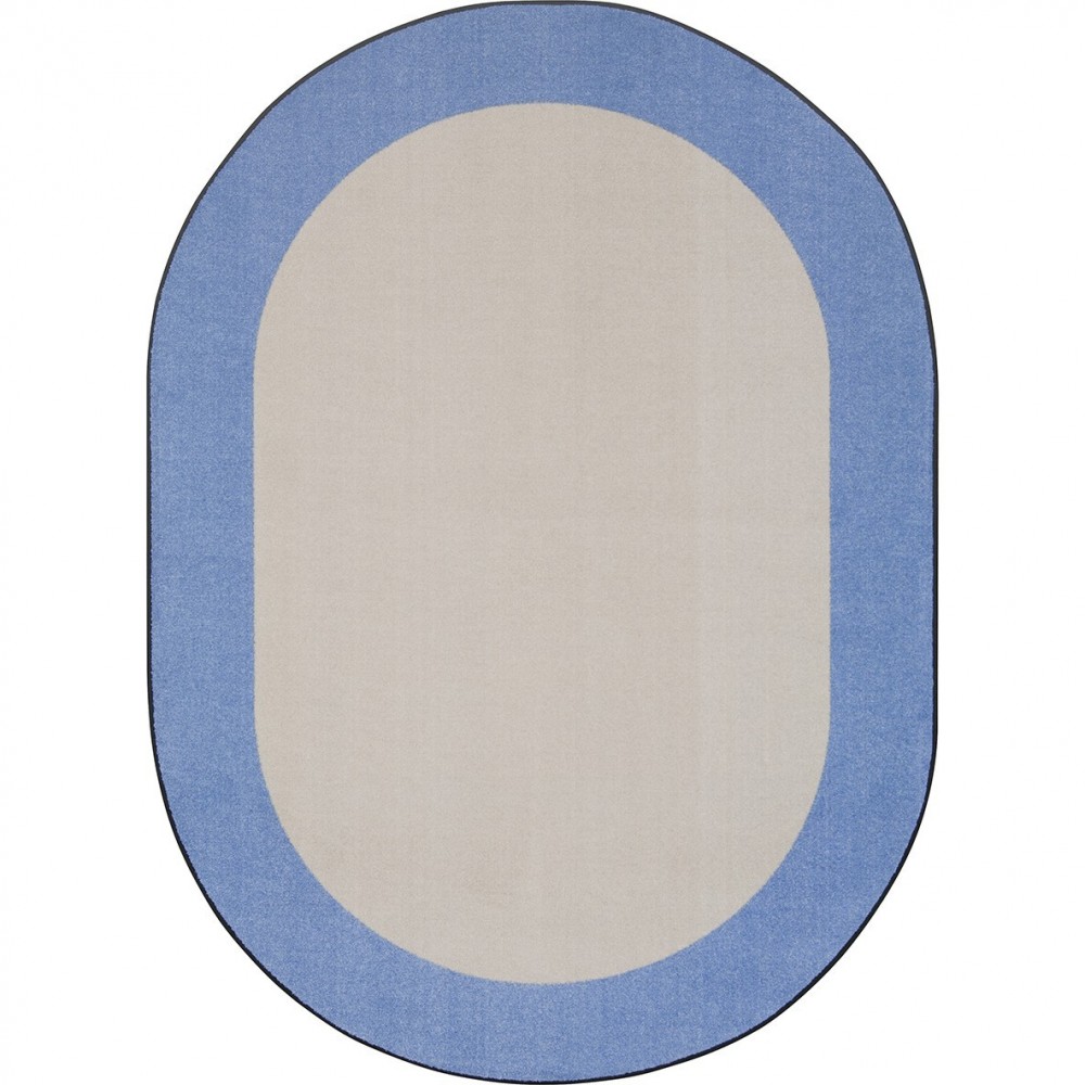 Easy Going 5'4" x 7'8" Oval area rug in color Light Blue