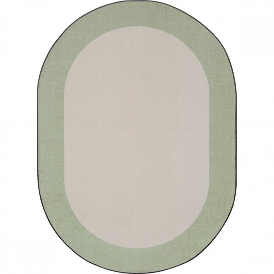 Easy Going 5'4" x 7'8" Oval area rug in color Sage