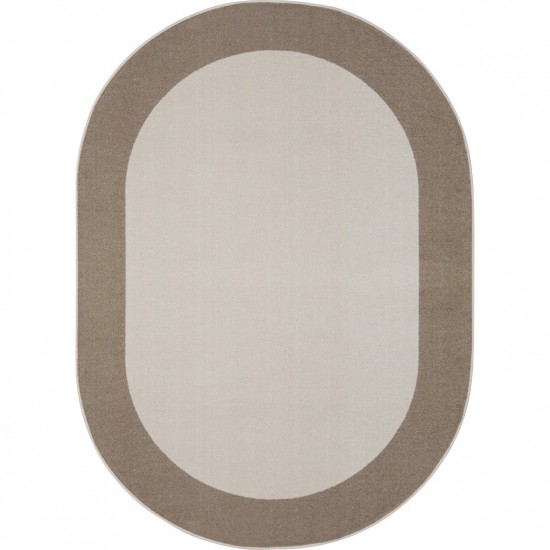 Easy Going 5'4" x 7'8" Oval area rug in color Neutral