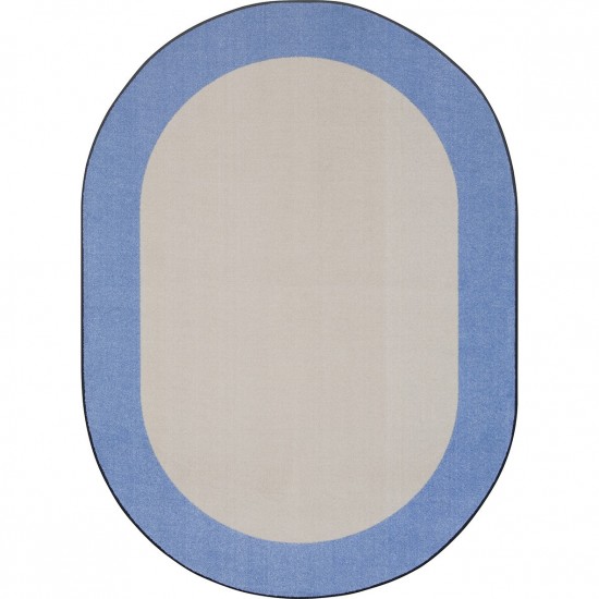 Easy Going 7'8" x 10'9" Oval area rug in color Light Blue