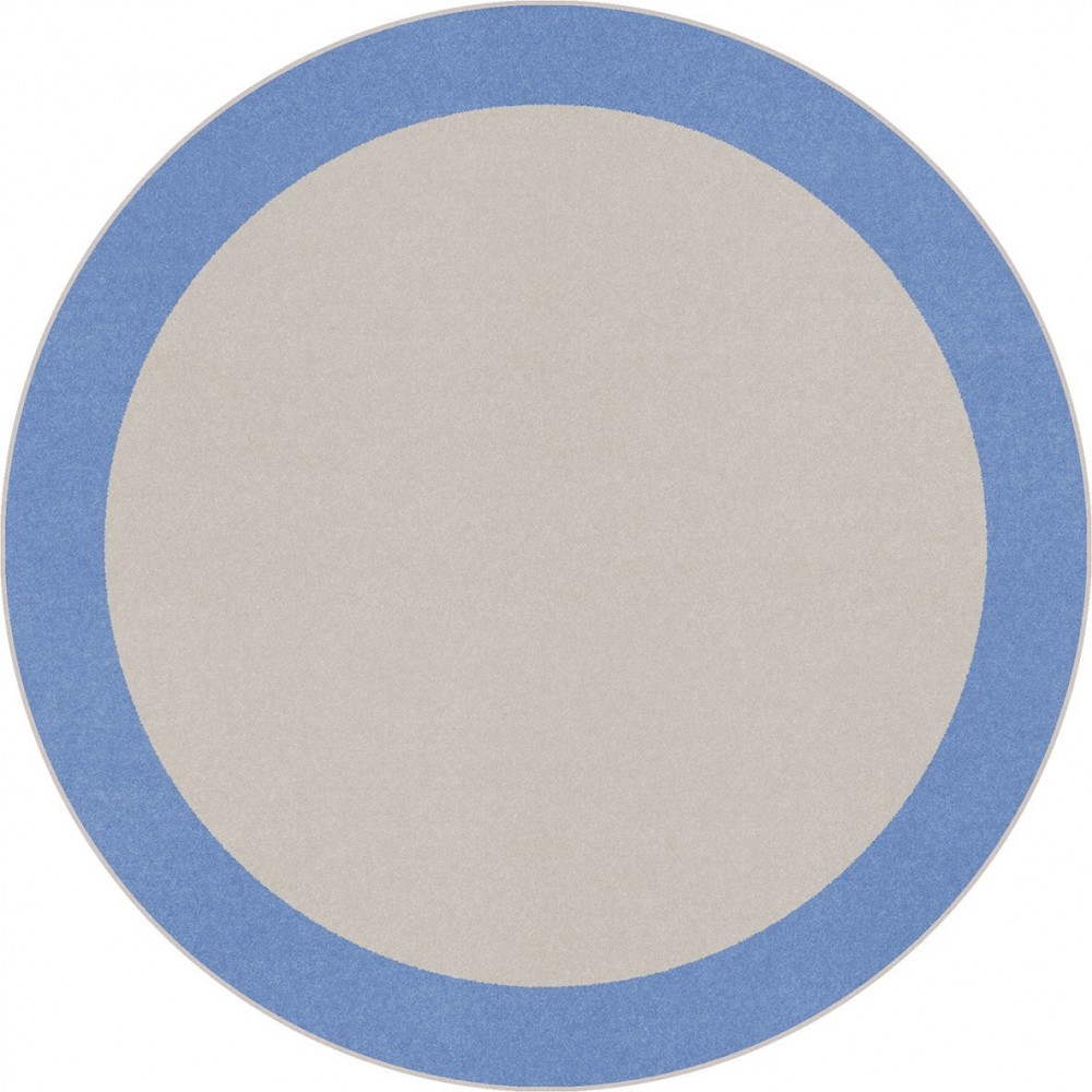 Easy Going 7'7" Round area rug in color Light Blue