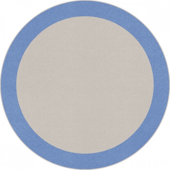 Easy Going 5'4" Round area rug in color Light Blue