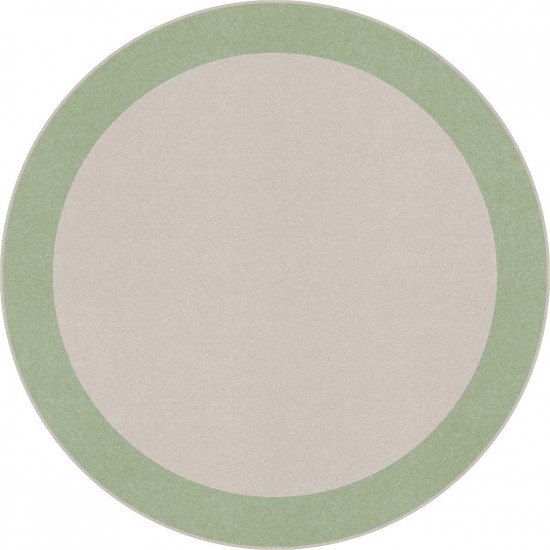 Easy Going 5'4" Round area rug in color Sage