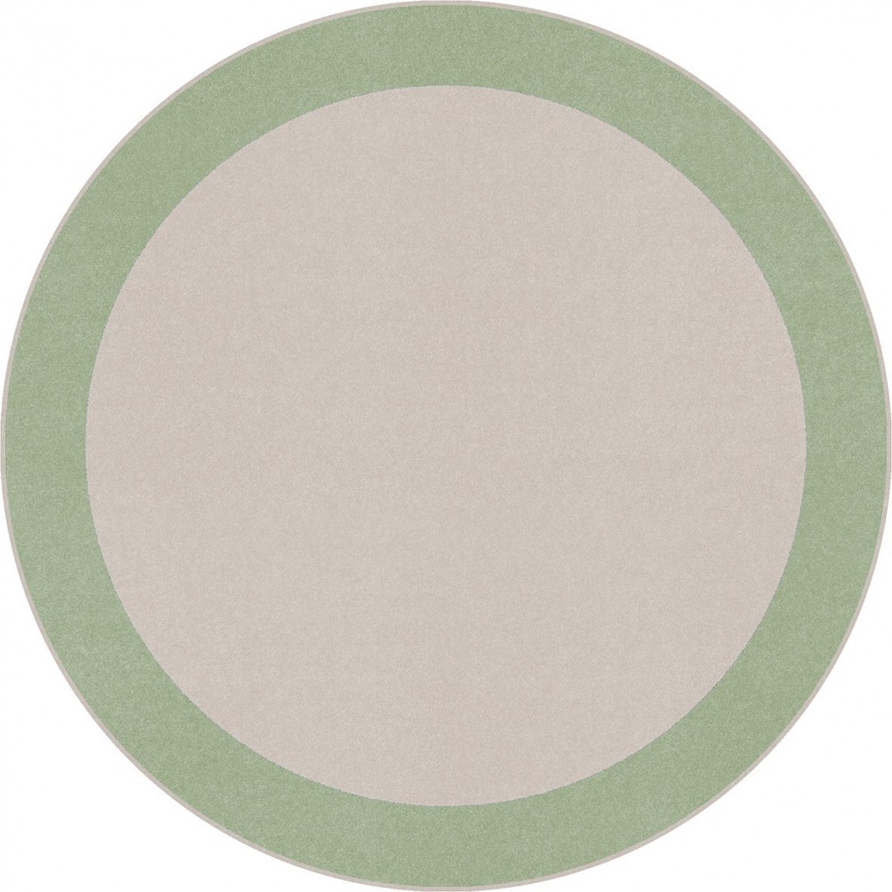 Easy Going 5'4" Round area rug in color Sage