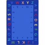 Lively Letters 5'4" x 7'8" area rug in color Multi