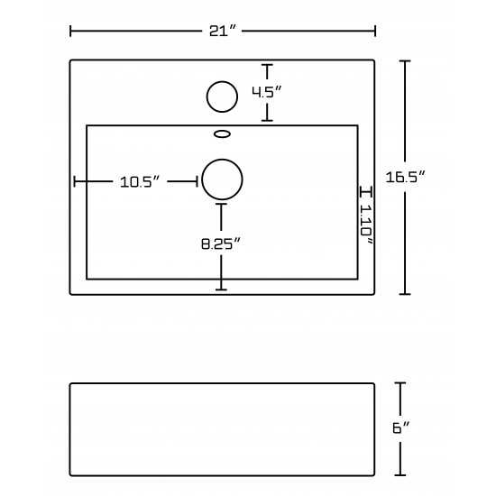 21-in. W Bathroom Vessel Sink Set_AI-30087