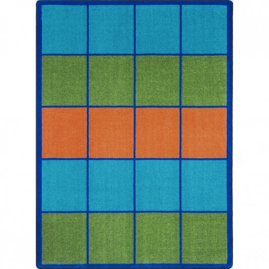 Squares to Spare 5'4" x 7'8" area rug in color Multi