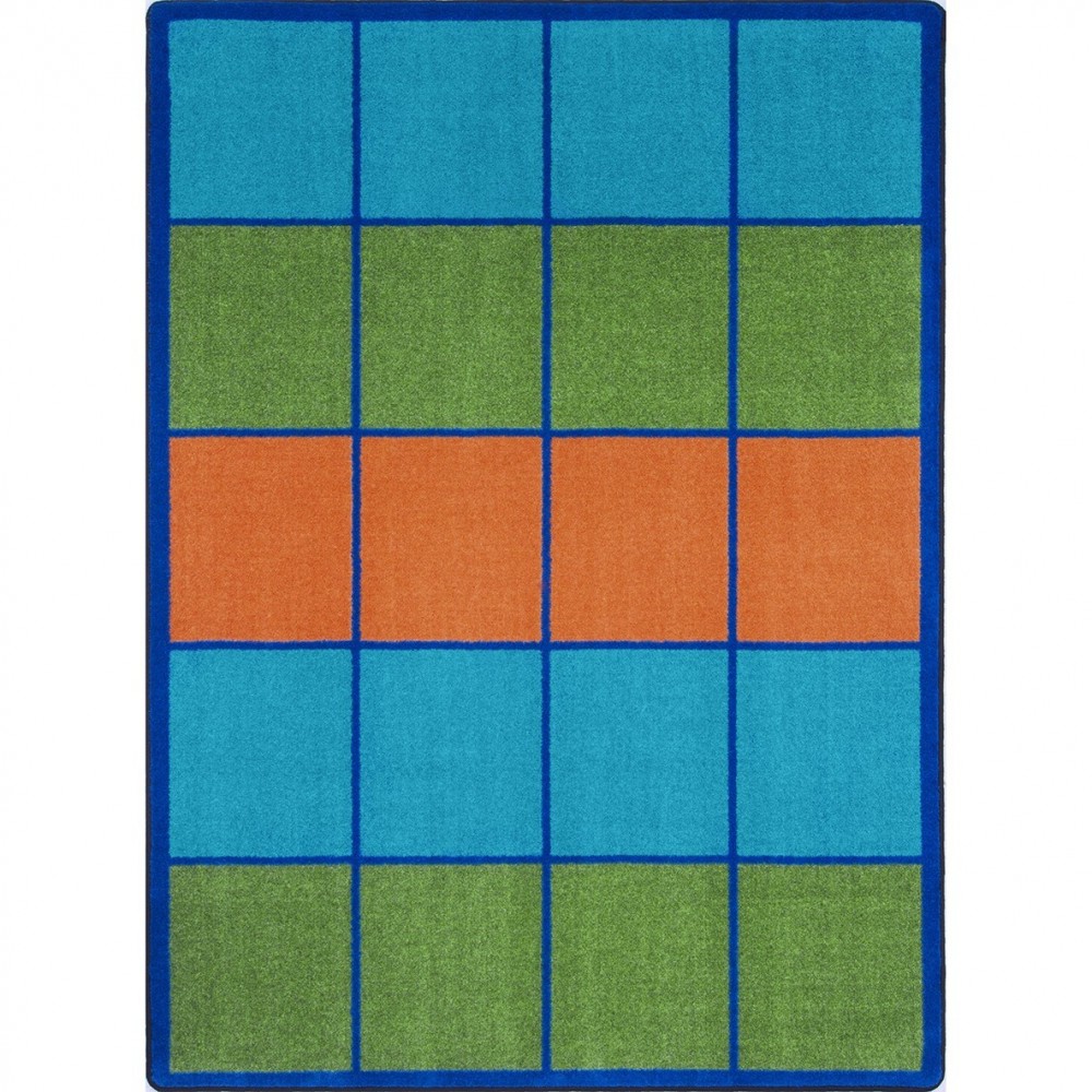 Squares to Spare 5'4" x 7'8" area rug in color Multi