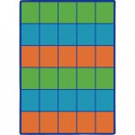Squares to Spare 7'8" x 10'9" area rug in color Multi