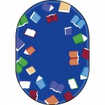 Fly Away with Reading 5'4" x 7'8" Oval area rug in color Multi