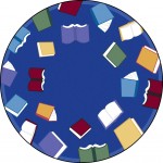 Fly Away with Reading 7'7" Round area rug in color Multi