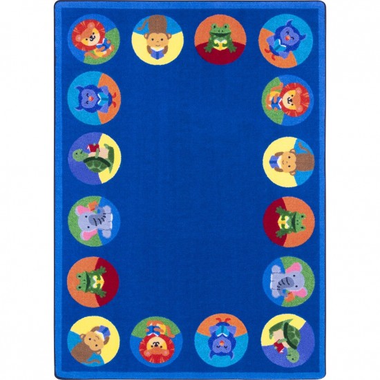 Animal Readers 10'9" x 13'2" area rug in color Multi