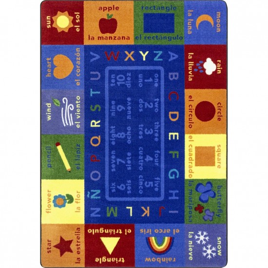 First Words 7'8" x 10'9" area rug in color Multi