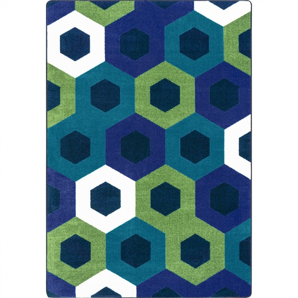 Hexed 3'10" x 5'4" area rug in color Violet