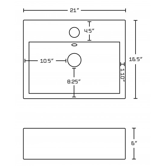 21-in. W Bathroom Vessel Sink Set_AI-30091