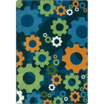 Shifting Gears 5'4" x 7'8" area rug in color Citrus