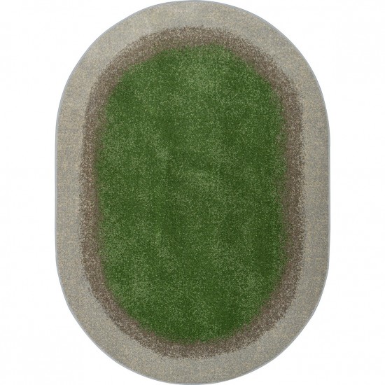 Grounded 5'4" x 7'8" Oval area rug in color Meadow