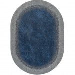 Grounded 5'4" x 7'8" Oval area rug in color Marine