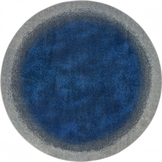 Grounded 7'7" Round area rug in color Marine