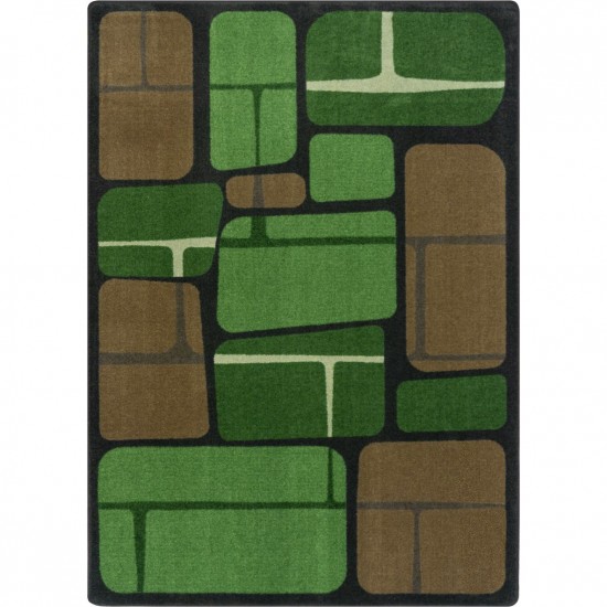 BioStones 5'4" x 7'8" area rug in color Meadow