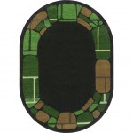 BioStones 7'8" x 10'9" Oval area rug in color Meadow