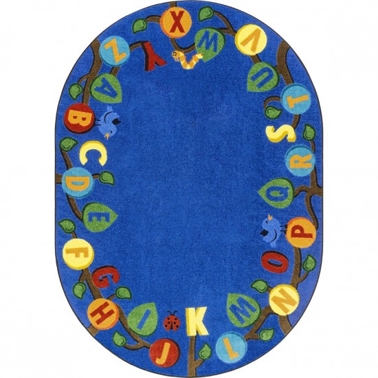 Learning Tree 5'4" x 7'8" Oval area rug in color Multi