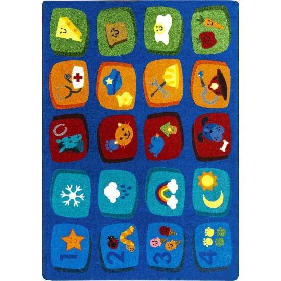 Discovery Blocks 10'9" x 13'2" area rug in color Multi