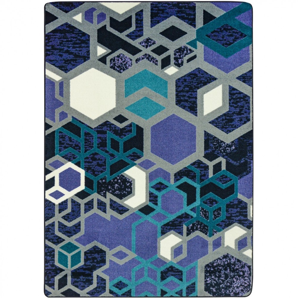 Structured 5'4" x 7'8" area rug in color Violet