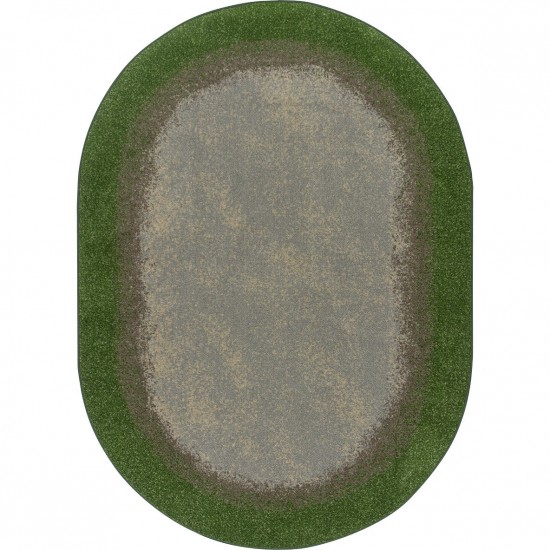 Urban Edges 5'4" x 7'8" Oval area rug in color Meadow