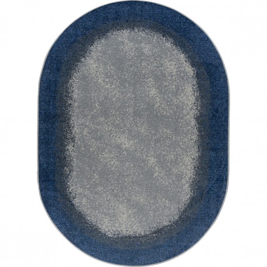 Urban Edges 5'4" x 7'8" Oval area rug in color Marine