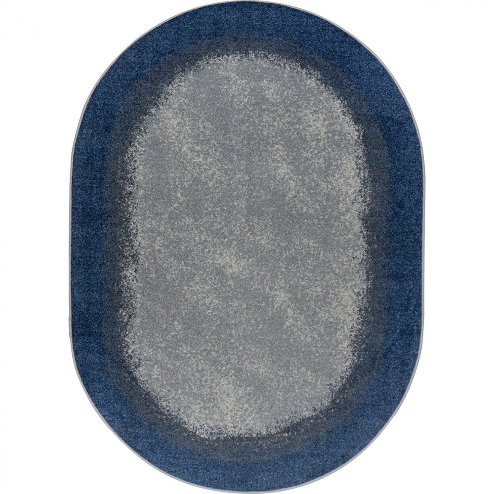 Urban Edges 5'4" x 7'8" Oval area rug in color Marine