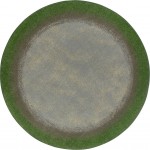 Urban Edges 5'4" Round area rug in color Meadow