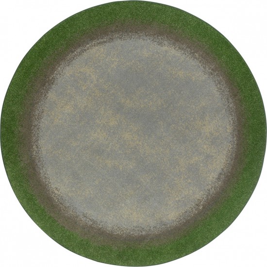 Urban Edges 5'4" Round area rug in color Meadow