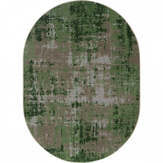 Terra Mae 5'4" x 7'8" Oval area rug in color Meadow