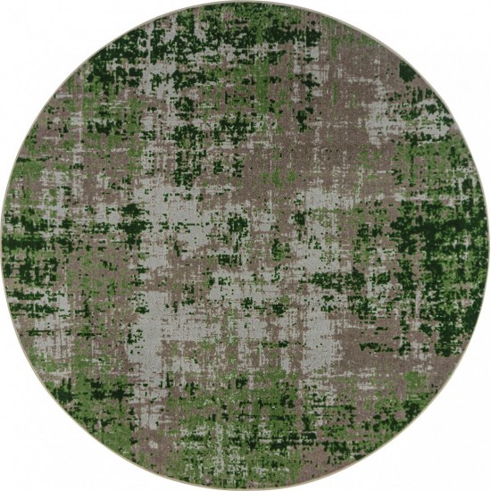 Terra Mae 5'4" Round area rug in color Meadow