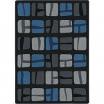 BioBlocks 10'9" x 13'2" area rug in color Marine