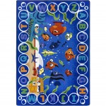 Underwater Readers 7'8" x 10'9" area rug in color Multi