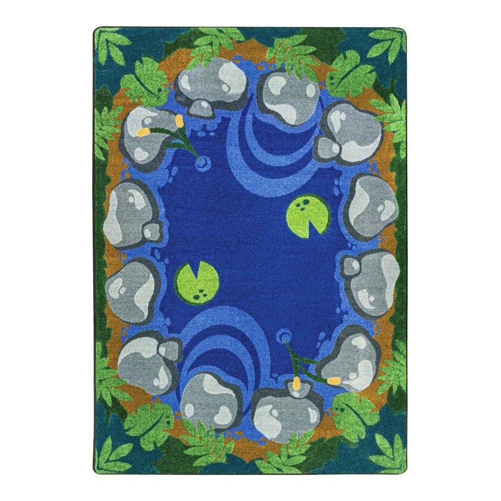 Tranquil Pond 7'8" x 10'9" area rug in color Multi