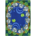 Tranquil Pond 10'9" x 13'2" area rug in color Multi